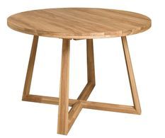 Table à manger ronde extensible 130 à 170 cm en bois de chêne massif Mobalpy