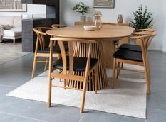 Table à manger ronde extensible LANZA