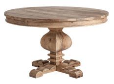 Table à manger ronde KUNA – Un esprit maison de campagne au naturel