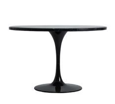 Table à manger ronde marbre et métal noir Nath 120 cm