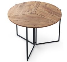 Table à manger ronde pliable Sinola 100 cm – Praticité et design compact