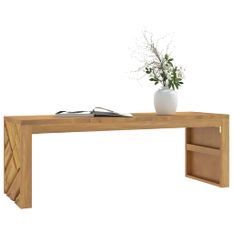 Table basse 110x35x38 cm bois massif de teck