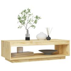 Table basse 110x50x33,5 cm Bois de pin massif 2