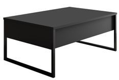 Table basse 2 tiroirs mélaminé gris et blanc Sed 110 cm