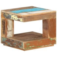 Table basse 45x45x40 cm Bois de récupération massif