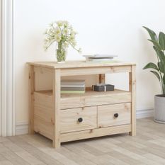 Table basse 71x49x55 cm Bois massif de pin