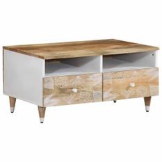 Table basse 80x54x40 cm bois de manguier massif