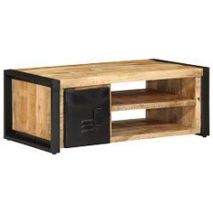 Table basse 90x50x36 cm bois de manguier massif brut