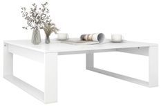 Table basse Blanc 100x100x35 cm