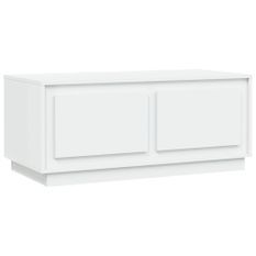 Table basse blanc 102x50x44 cm bois d'ingénierie
