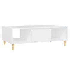 Table basse Blanc 103,5x60x35 cm
