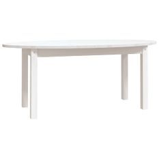 Table basse Blanc 110x55x45 cm Bois massif de pin