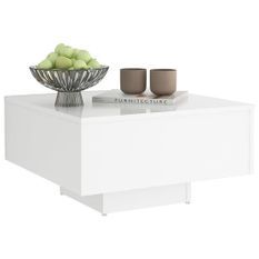 Table basse Blanc 60x60x31,5 cm