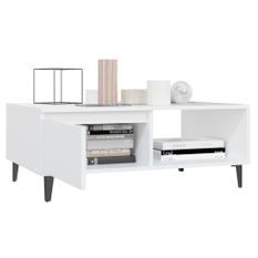 Table basse Blanc 90x60x35 cm