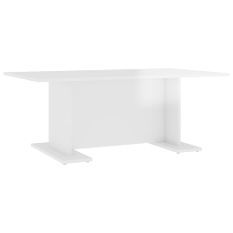 Table basse Blanc brillant 103,5x60x40 cm