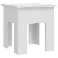 Table basse Blanc brillant 40x40x42 cm