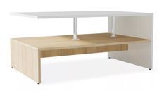 Table basse bois chêne clair et blanc Chickie L 90 x H 42 x P 59 cm