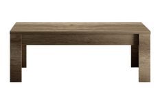 Table basse bois mélaminé chêne foncé Saxo L 122 cm