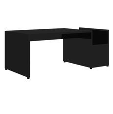 Table basse bois noir Tessia 90 cm