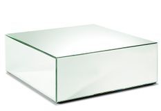 Table basse design carrée en miroir ZIKON - 80 cm