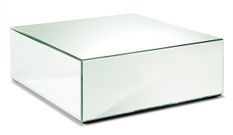 Table basse carrée miroir argenté 80 cm