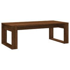 Table basse chêne marron 102x50x35 cm bois d'ingénierie
