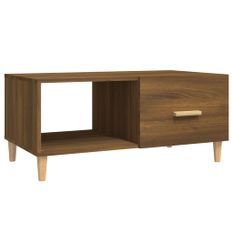 Table basse Chêne marron 89,5x50x40 cm Bois d'ingénierie