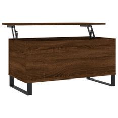 Table basse Chêne marron 90x44,5x45 cm Bois d'ingénierie