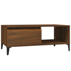 Table basse Chêne marron 90x50x36,5 cm Bois d'ingénierie