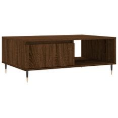 Table basse chêne marron 90x60x35 cm bois d'ingénierie