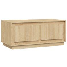 Table basse chêne sonoma 102x50x44 cm bois d'ingénierie