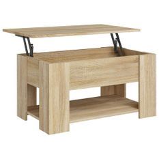 Table basse Chêne sonoma 79x49x41 cm Bois d'ingénierie