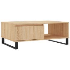 Table basse chêne sonoma 90x60x35 cm bois d'ingénierie