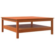 Table basse marron 100x100x40 cm bois massif de pin