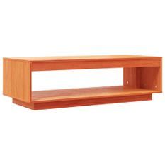 Table basse marron 110x50x33,5 cm bois massif de pin