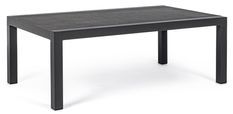 Table basse de jardin aluminium anthracite Keman L 120 cm
