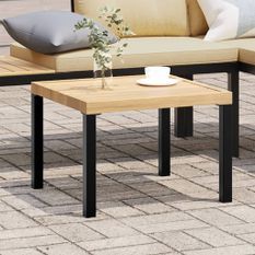 Table basse de jardin noir 55x55x39,5 cm acier enduit de poudre