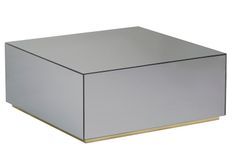 Table basse design miroir gris Jam 100 cm