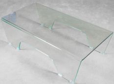 Table basse design verre trempé Gladisse 120 cm