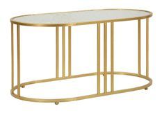 Table basse effet marbre avec structure dorée Antalia