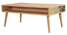 Table basse en bois clair avec niche Kiza 727