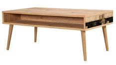 Table basse en bois clair originale avec niche Kiza 764