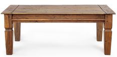Table basse en bois d'acacia massif finition rustique marron Kastela 120 cm