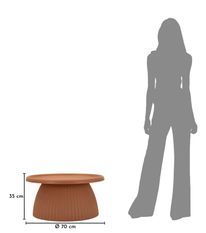 Table basse geax rouge cm ø 70x35