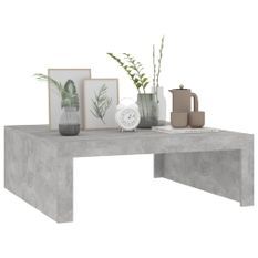 Table basse Gris béton 100x100x35 cm 2