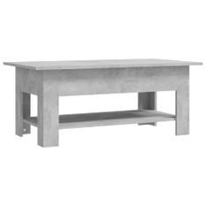 Table basse Gris béton 102x55x42 cm