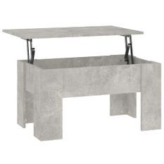 Table basse Gris béton 79x49x41 cm Bois d'ingénierie 2
