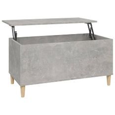 Table basse Gris béton 90x44,5x45 cm Bois d'ingénierie