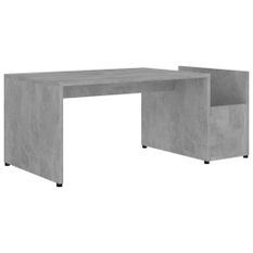 Table basse Gris béton 90x45x35 cm