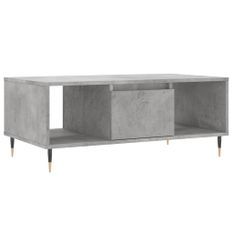 Table basse Gris béton 90x50x36,5 cm Bois d'ingénierie